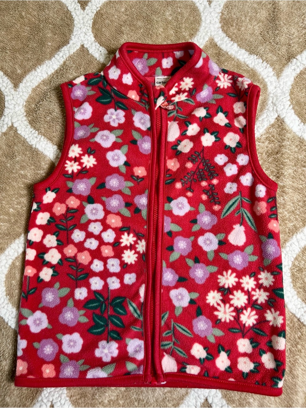 Carter's Rose Floral Girl’s Fleece Vest